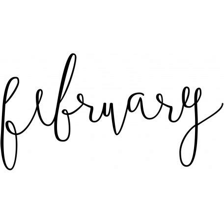 Month Word Art 02 February graphic by Marisa Lerin | DigitalScrapbook ...