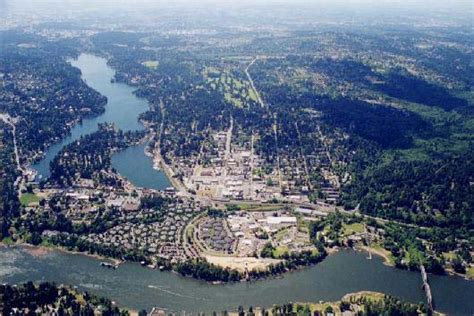 Oswego Lake Aerial looking West - Oswego Lake Watershed Council