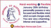 January 20 Zodiac (Aquarius) Horoscope Birthday Personality and Lucky ...