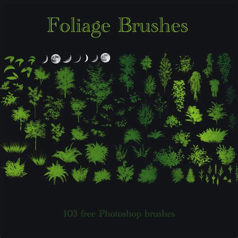 103 Free Foliage Brushes - Photoshop brushes