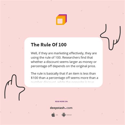 The Rule Of 100 - Deepstash