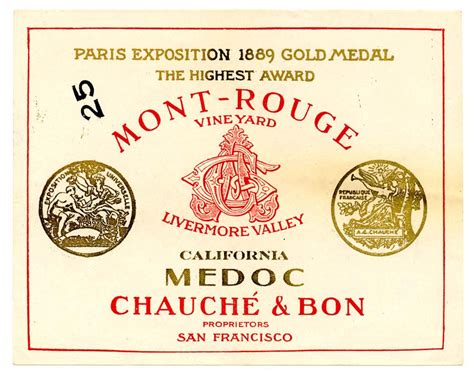 File:Wine label Mont-Rouge Vineyard California Medoc.jpg - Wikimedia Commons