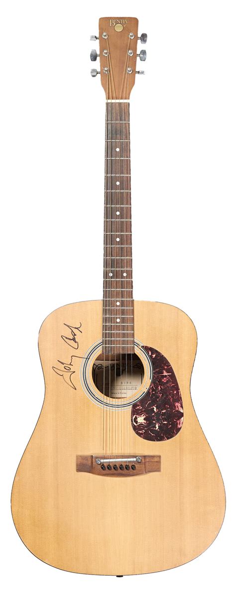 Bonhams : Johnny Cash's Personally Owned and Used Acoustic Guitar Signed By Johnny Cash, with case