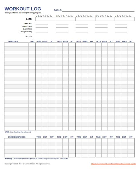 Workout Spreadsheet Example | Blog Dandk