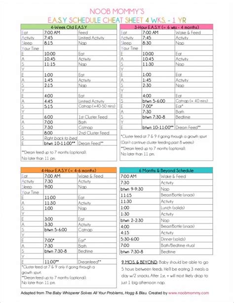 FREE 12+ Baby Feeding Schedule Samples & Templates in MS Word | PDF