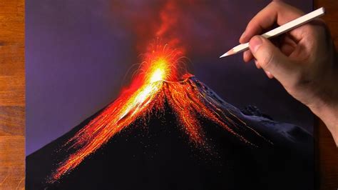 Volcano Drawing 🌋 - YouTube