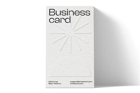 Front View Vertical Business Card Mockup (FREE) - Resource Boy