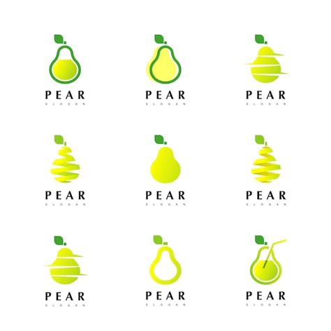 Premium Vector | Pear logo design inspiration