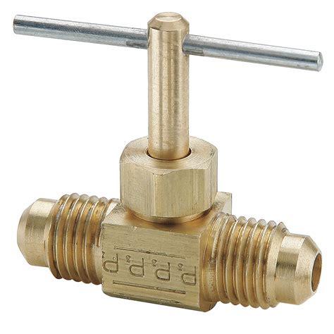 PARKER Needle Valve, Straight, Low Lead Brass, 3/8 - 19H216|LNV102F-6 ...