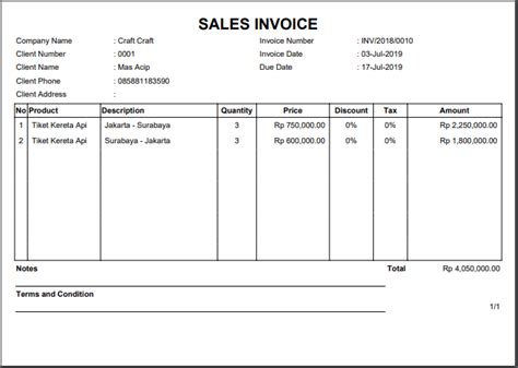 contoh invoice dan surat jalan - Dylan Roberts