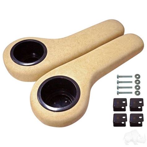 Purchase Arm Rests for Golf Cart Rear (Flip) Seat Kit w Cup Holders, Universal / Beige in Evans ...