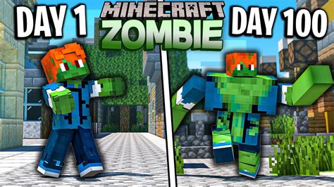 I Survived 100 Days as a ZOMBIE in Minecraft - Minecraft videos