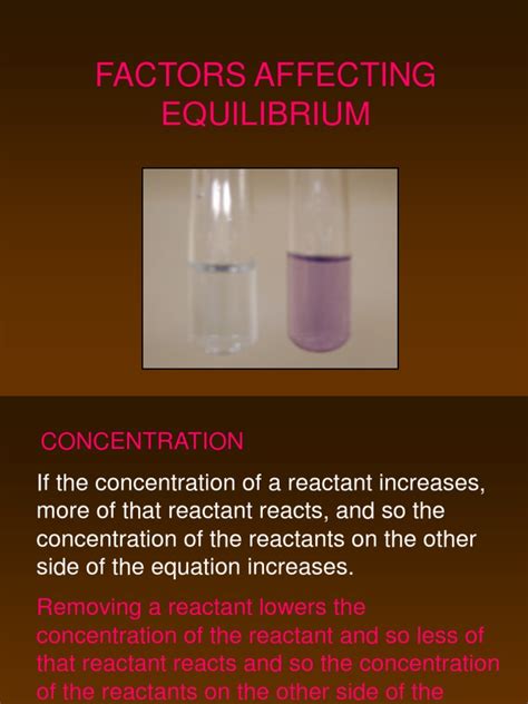 Factors Affecting Equilibrium | Chemical Equilibrium | Chemical Reactions