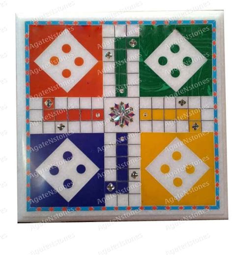 Marble White Ludo Game Board Outdoor&indoor Gaming Board - Etsy