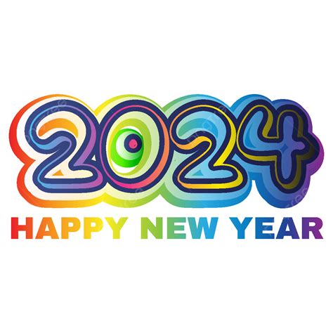 Gradient Happy New Year 2024 Vector, 2024 Clipart, Happy New Year 2024 ...