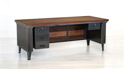 The Commodore Desk | Luxury Industrial Desk | Steel Vintage