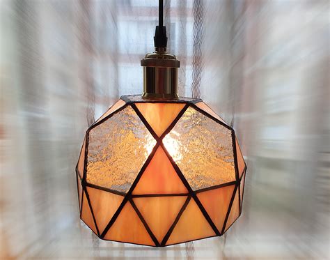 Stained Glass Geometric Ceiling Lamp Bedroom Light Glass - Etsy Israel ...