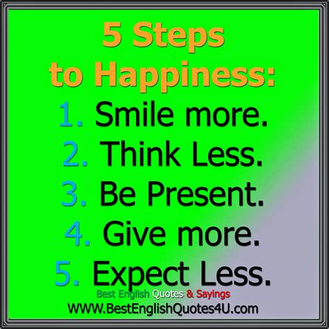 5 Steps to Happiness: