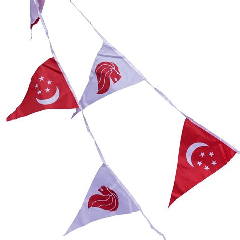 Partyforte National Day Singapore Flag Triangular Pennant | NTUC FairPrice