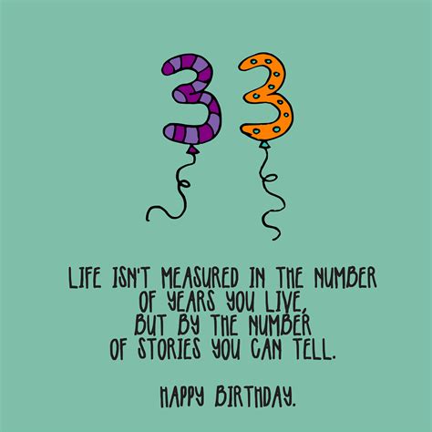 33rd Birthday Quotes - WishesGreeting