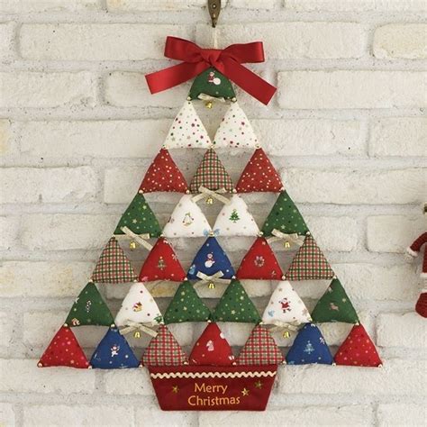 Christmas tree decoration. Very simple, 15 stuffed triangles with small ...