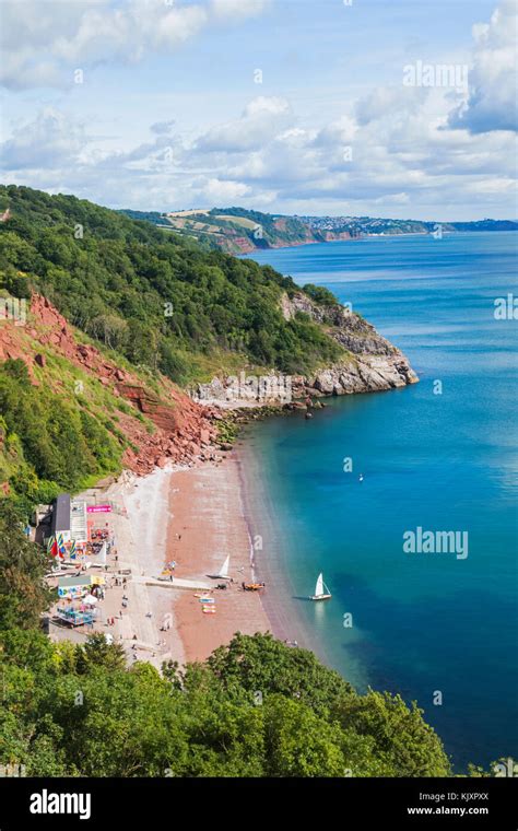 England, Devon, Torquay, Babbacombe, Babbacombe Beach, Oddicombe Beach Stock Photo - Alamy