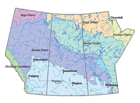 100th Meridian West Canada Map - Map