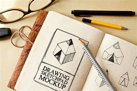 Drawing Sketch-Pad (A5) Mockup - Mockup World