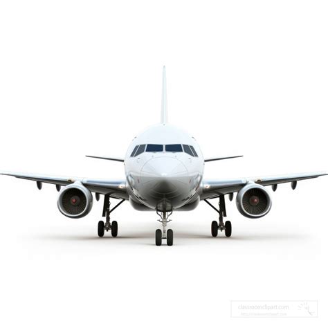 Aircraft Photos-front view airplane isolated on white background