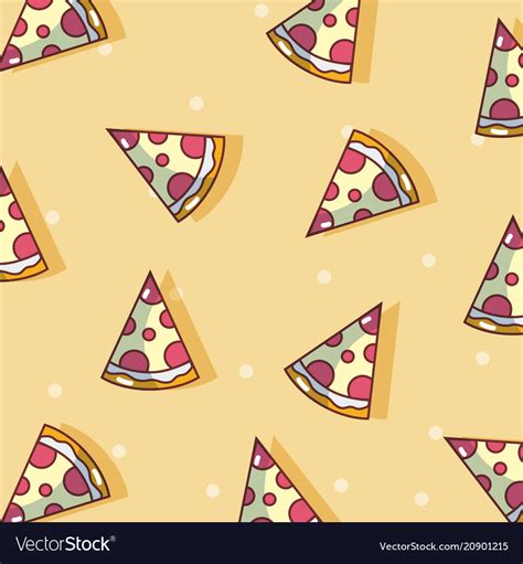 Pizza pattern background Royalty Free Vector Image