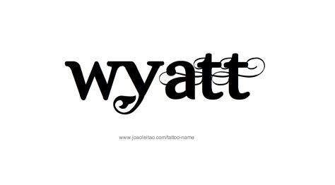 Wyatt Name Tattoo Designs in 31 Font Styles