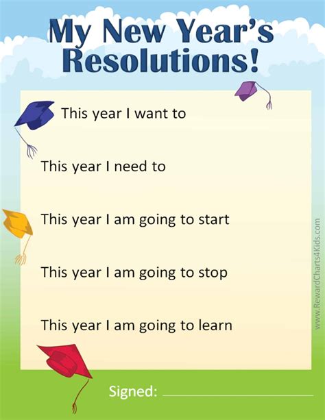 New Year's Resolutions for Kids