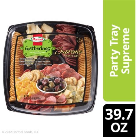 Hormel Gatherings® Salami and Olives with Cheese and Crackers Supreme Deli Party Tray, 39.7 oz ...