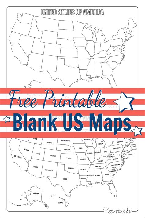 free printable maps blank map of the united states us map printable us ...