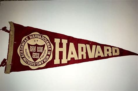 Check out Vintage Harvard University Red Felt Pennant Vintage Antique ...