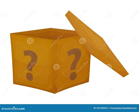 Mystery Contest Cardboard Box. Mystery Box Gift Question Icon Stock Vector - Illustration of ...