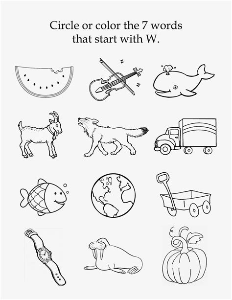 Letter W Worksheets For Pre K – AlphabetWorksheetsFree.com