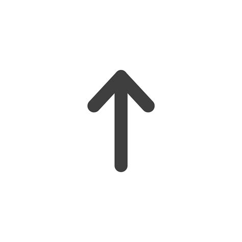 Vector sign of the up arrow symbol is isolated on a white background ...