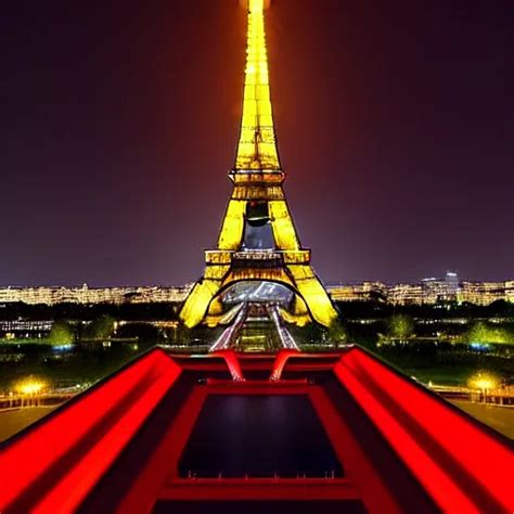 night photo of the eiffel tower illuminated by the | Stable Diffusion | OpenArt