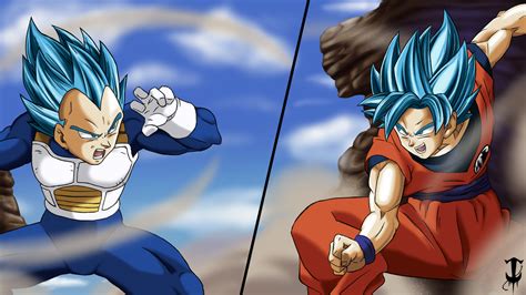 Goku vs Vegeta! by TakerKano on DeviantArt