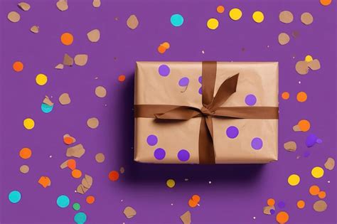 Premium AI Image | birthday gift box on colorful background