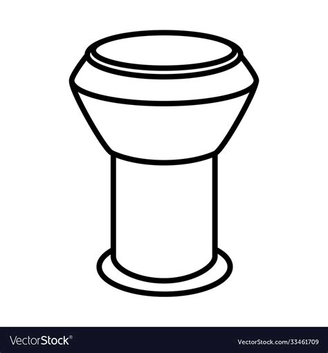 Goblet drum icon line style Royalty Free Vector Image