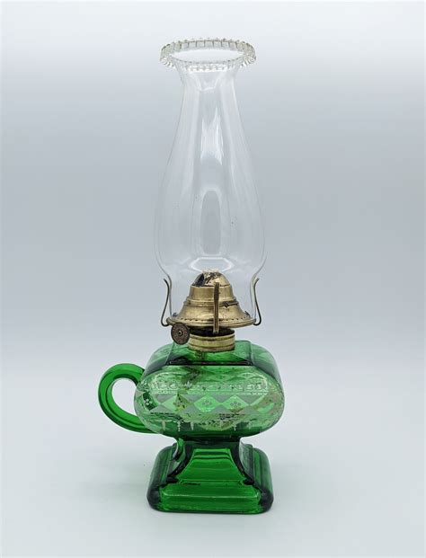 Vintage all glass oil lamp - naturefoundations.com