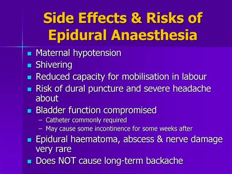 Epidural after effects - europehow