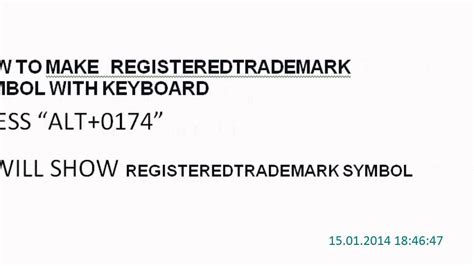 How To Make A Registered Trademark Symbol In Html