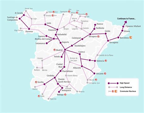 Spain train map renfe - Spain rail map renfe (Southern Europe - Europe)