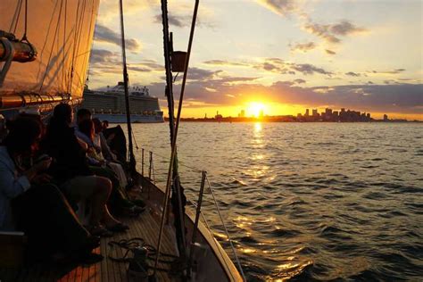 Boston: Harbor Champagne Sunset Sail from Rowes Wharf | GetYourGuide