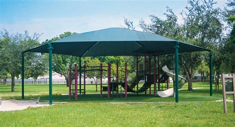 Shade Kites - fabric shade structures with removable canopies