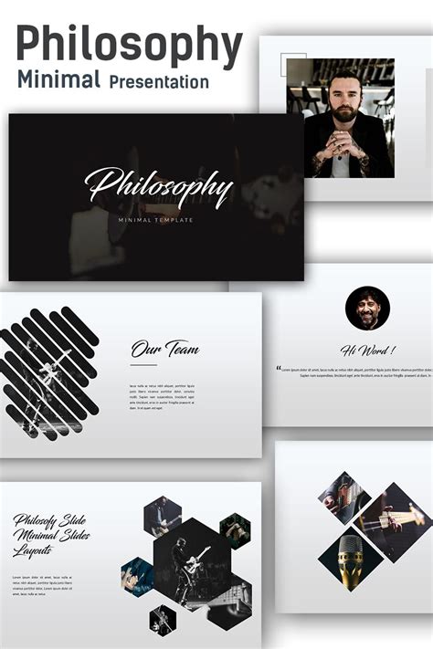 Philosophy - Minimal PowerPoint Template, #Minimal #Philosophy #Template #PowerPoint #PowerP ...