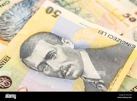 Romanian Lei Banknotes Close Up Stock Photo - Alamy